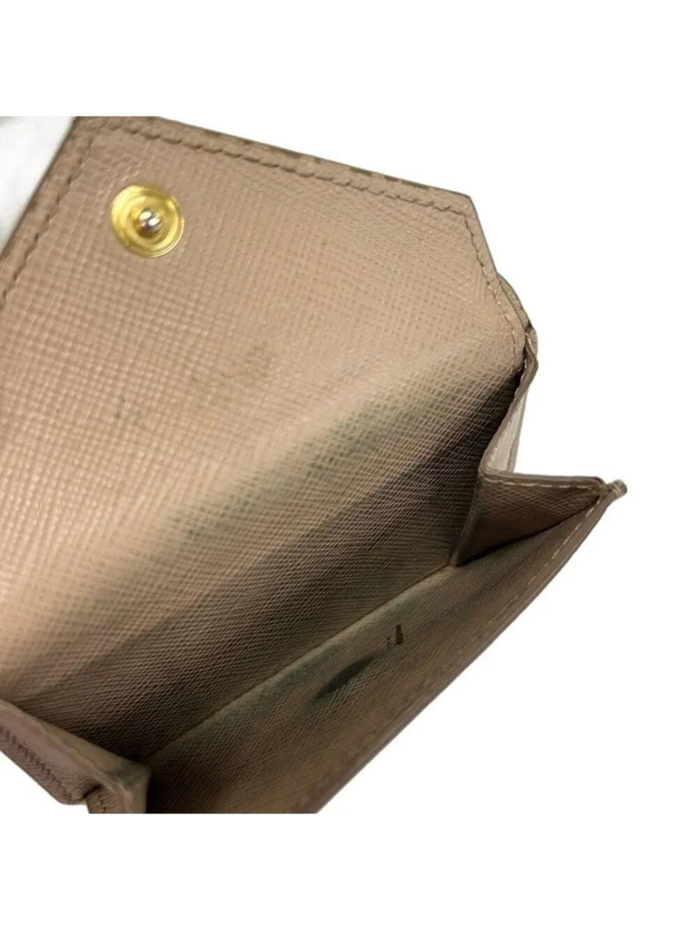 Prada Beige Leather Wallet